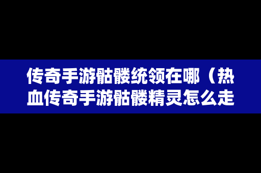 传奇手游骷髅统领在哪（热血传奇手游骷髅精灵怎么走）